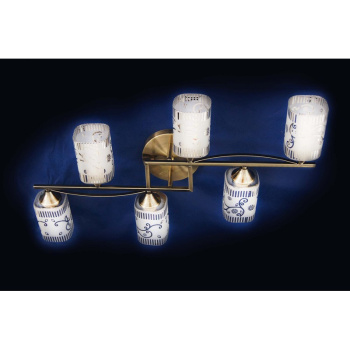 Светильник потолочный K1690/6 Мираж 6*60W E27 (h=140, w=400, l=650) S=24м2 VERNER LIGHTING *1**