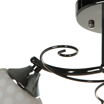 Люстра Verner Lighting А2455/2, 40 Вт, Е27, 2 лампы, черный/хром