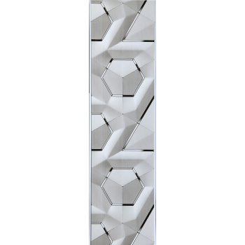 Панель ПВХ 2700х250 мм КронаПласт UNIQUE, 3D кода белая, 0.675 м²