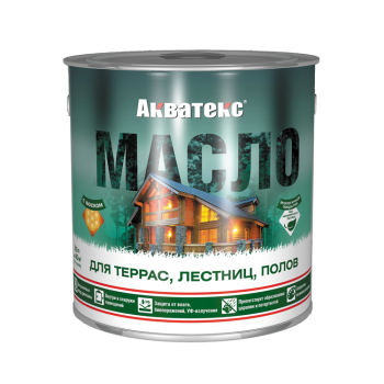 Масло для террас, лестниц, полов бесцветный 0,75 л Акватекс *1/6/576