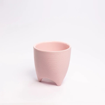 Кашпо пластм. "Де Коста" 2,25л d верха 160мм h160мм со вставкой Роз. пудра ДК16-27 *1/10