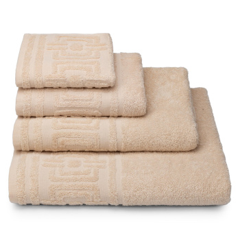 Полотенце махровое 70*130см Rhodes цв.13-0908 бежевый 350г/м2 ПЛ-3501-06355 *3/15