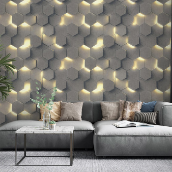 Обои флиз "AS Палитра" Аспект Гексагон (сер.) 70669-42 1,06*10м *1/6