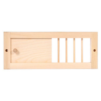 Вентиляционная решетка с задвижкой, липа, 31,5х16,5 "Банные штучки" в кор. /5