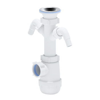 Сифон бутылочный 1 1/2"*40 с двумя отводами АНИ ГРОТ А1100 *1/35