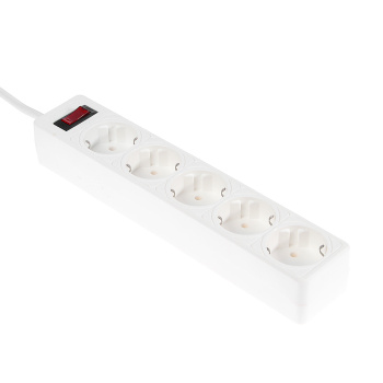 Сетевой фильтр Smartbuy, 5 розеток, 1.8 м, 2200 Вт, 10 А, белый