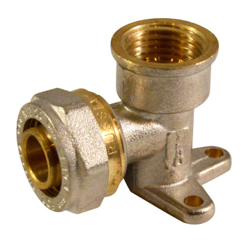 Уголок с креплением 20х1/2"(Ø15) цанга/мама (водорозетка) СТМ CLW02012 *10