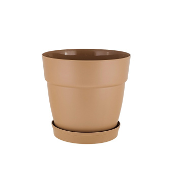 Кашпо пластм. "Villa de Fiori" 2л d верха 170мм h155мм с поддоном Молочный шоколад IG660110047*1/15 Кашпо пластм. "Villa de Fiori" 2л d верха 170мм h155мм с поддоном Молочный шоколад IG660110047*1/15