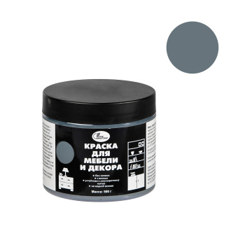 Краска акриловая для мебели и декора Графитовый 0,5 кг Новбытхим *1/6