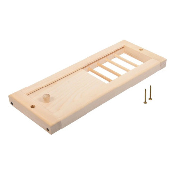 Вентиляционная решетка с задвижкой, липа, 31,5х16,5 "Банные штучки" в кор. /5