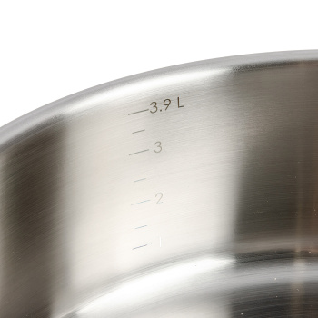 Кастрюля нерж. "Kukmara" "Safia" 3,9л Сотейник Ст.кр., d дна245мм (подх. д/Инд.пл.) SF-STP3926G *1/4