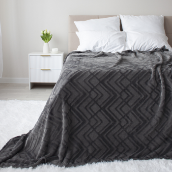 Плед 180*200см микрофибра Aspen Rimma темно-серый CASA CONFORTE *1