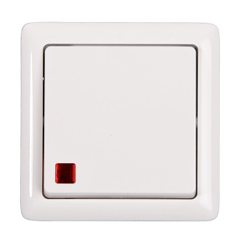 Выключатель "Хит" ОП 1кл. белый с индикатором ВА16-137-б *10/168