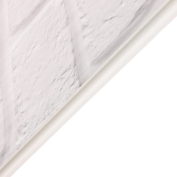 Панель ПВХ 2600х250 мм Центурион, кирпич белый, 0.65 м²