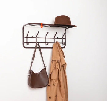 Вешалка настенная с полкой шир.600мм Коричневый ВСП6  КОР ("ЗМИ") *1