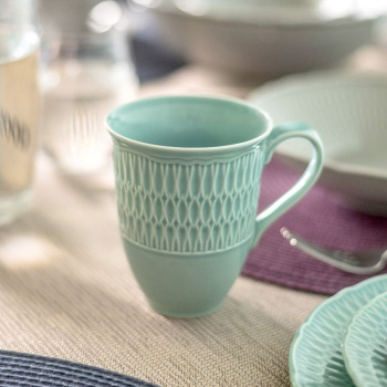 Кружка фарфор. 300мл "Sofia" "голубая глазурь" 0883820 LB05 "Ćmielów" (Польша) *1/6