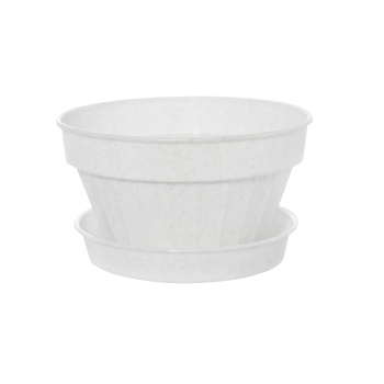 Кашпо пластм. "Виолет Классик" 0,5л d верха 120мм h80мм с поддоном д/Фиалок Мрамор. А5113мр*1/100