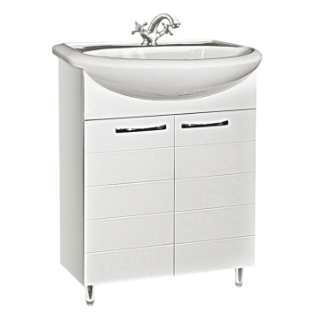 Тумба /LOGRO/ "Престиж 55" белая (выписывать раковину ERICA (АЭ233) Cersanit) *1/12