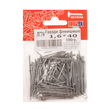 Гвозди финишные 1.6х40 мм BROZEX, 0.1 кг