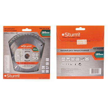 Диск пильный 185*20,0мм 48 зубьев по дереву (9020-185-20-48Т) Sturm *1/50 Диск пильный 185*20,0мм 48 зубьев по дереву (9020-185-20-48Т) Sturm *1/50