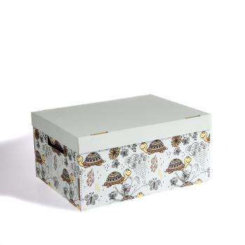 яяяКоробка д/хранения картон 370x280x180мм "Черепашки" Д20104/№2 Черепашки *1/20