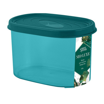 Банка для продуктов пластм. "NEO LUXE" 0,8л 155x90x188мм Изумрудный агат SE300810100 *1/15