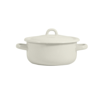 Кастрюля эмалированная 0,6л d120мм крышка с металл.ручк., без деколи С-1605 *1/6